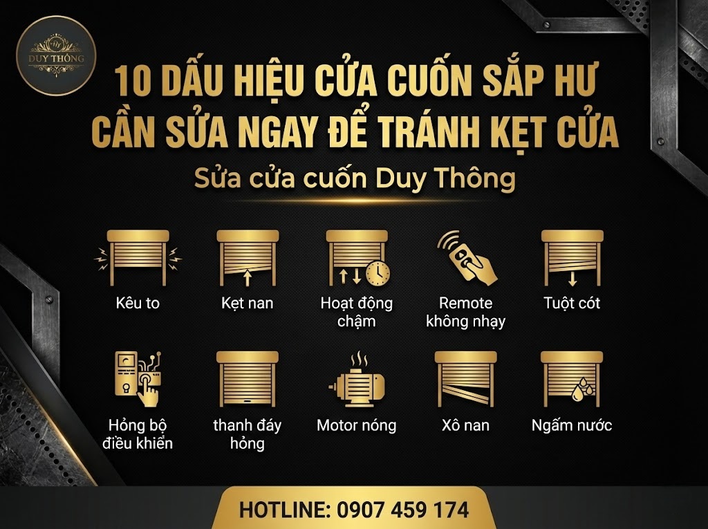 10 dầu hiệu cửa cuốn sắp bị hư cần gọi thợ sửa