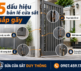 5 dấu hiệu bản lề cửa sắt sắp gãy cần xử lý sớm