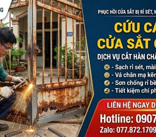 Cách Phục Hồi Cửa Sắt Bị Rỉ Sét, Mục Chân Lâu Năm & Dịch Vụ Sửa Chữa Tận Nơi