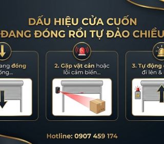 Cửa cuốn tự đảo chiều khi đóng: nguyên nhân theo từng nhóm lỗi