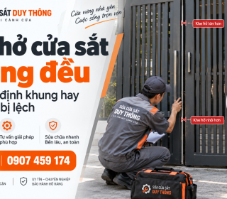 Khe hở cửa sắt không đều: Cách xác định khung hay cánh cửa bị lệch