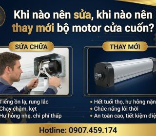 Khi nào nên sửa, khi nào nên thay mới bộ motor cửa cuốn?