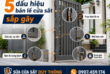 5 dấu hiệu bản lề cửa sắt sắp gãy cần xử lý sớm