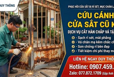Cách Phục Hồi Cửa Sắt Bị Rỉ Sét, Mục Chân Lâu Năm & Dịch Vụ Sửa Chữa Tận Nơi