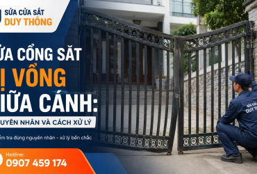 Cổng sắt võng giữa cánh: Nguyên nhân & cách sửa 
