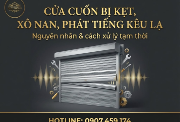Cửa cuốn bị kẹt, xô nan, kêu lạ: xử lý tạm thời