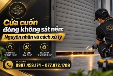 Cửa cuốn đóng không sát nền: Vì sao còn khe hở phía dưới?