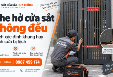 Khe hở cửa sắt không đều: Cách xác định khung hay cánh cửa bị lệch