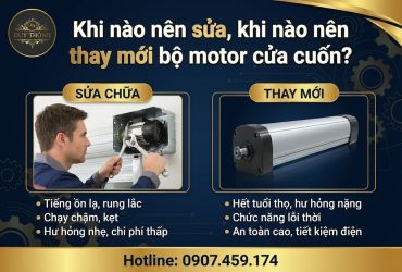 Khi nào nên sửa, khi nào nên thay mới bộ motor cửa cuốn?