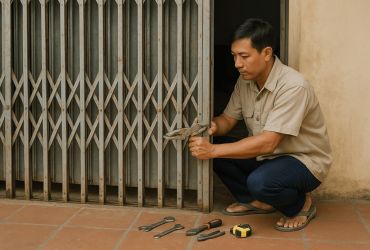 Sửa cửa sắt tại nhà ở Gò Vấp có mặt liền sau 15 phút
