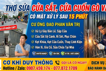 Thợ Sửa Cửa Sắt Đường Phan Văn Trị Gò Vấp - Xử Lý Nhanh Sự Cố Gãy Bản Lề, Sập Cửa