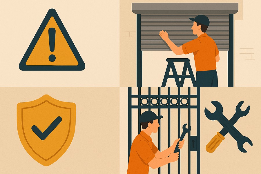 lưu ý an toàn sửa cửa sắt