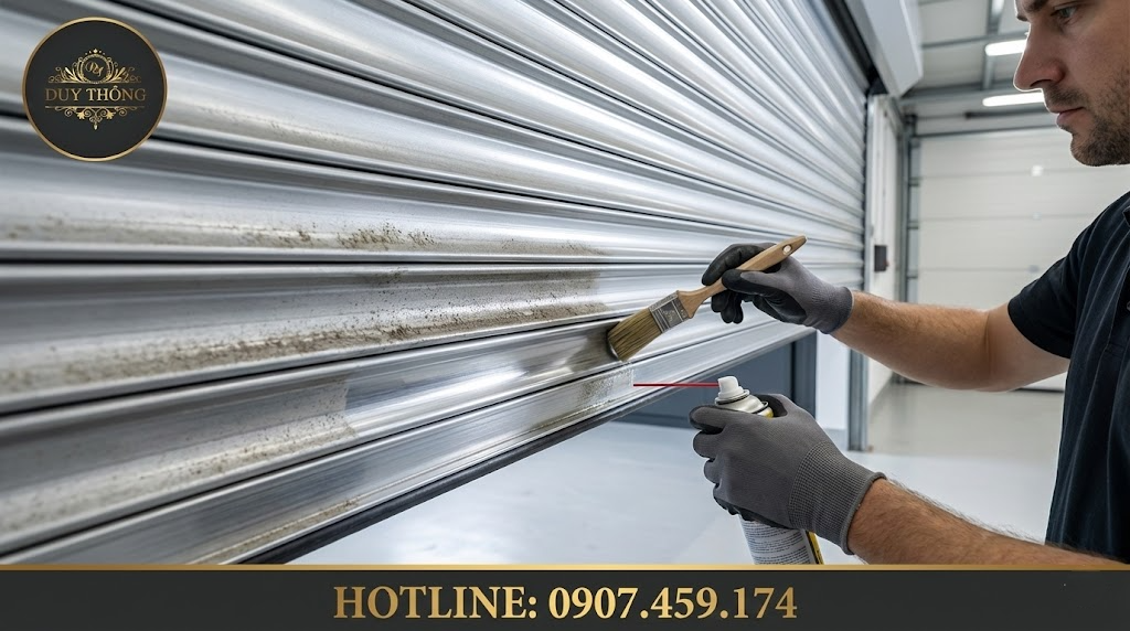 Vệ sinh và bôi trơn cửa cuốn